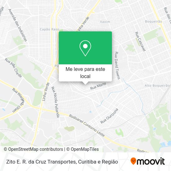 Zito E. R. da Cruz Transportes mapa