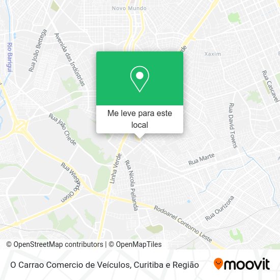 O Carrao Comercio de Veículos mapa