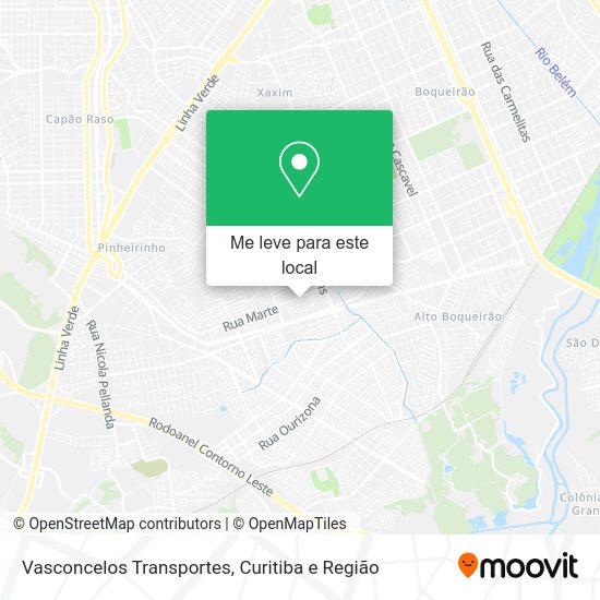 Vasconcelos Transportes mapa