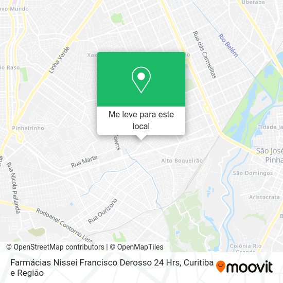 Farmácias Nissei Francisco Derosso 24 Hrs mapa