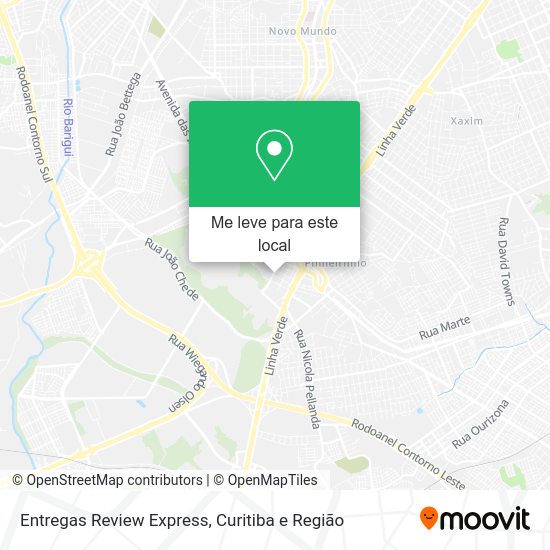 Entregas Review Express mapa