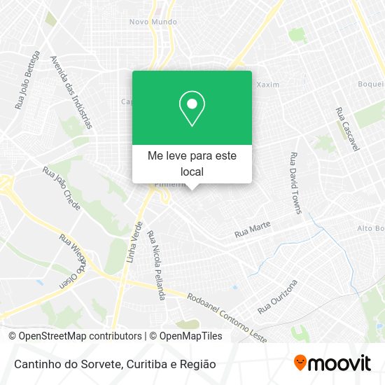 Cantinho do Sorvete mapa