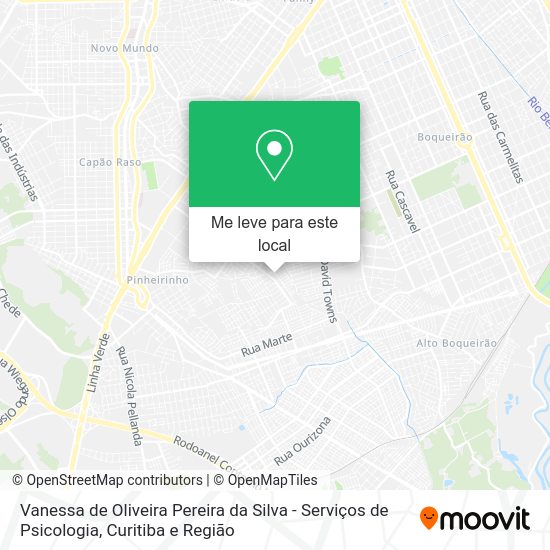 Vanessa de Oliveira Pereira da Silva - Serviços de Psicologia mapa