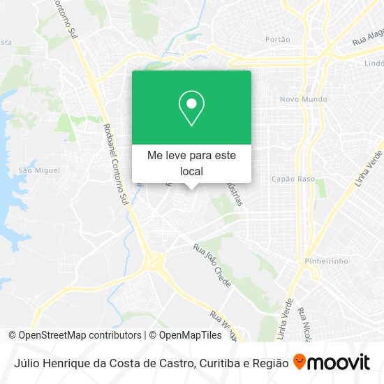 Júlio Henrique da Costa de Castro mapa