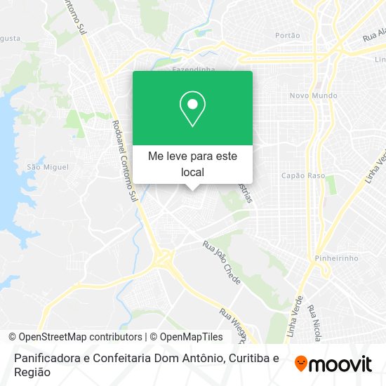 Panificadora e Confeitaria Dom Antônio mapa