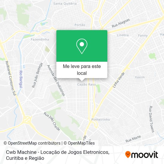 Cwb Machine - Locação de Jogos Eletronicos mapa