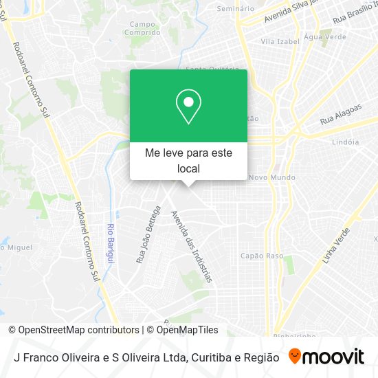 J Franco Oliveira e S Oliveira Ltda mapa