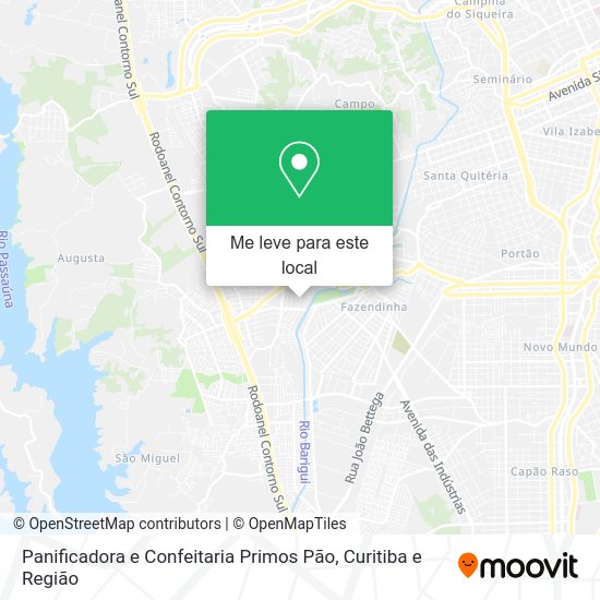 Panificadora e Confeitaria Primos Pão mapa
