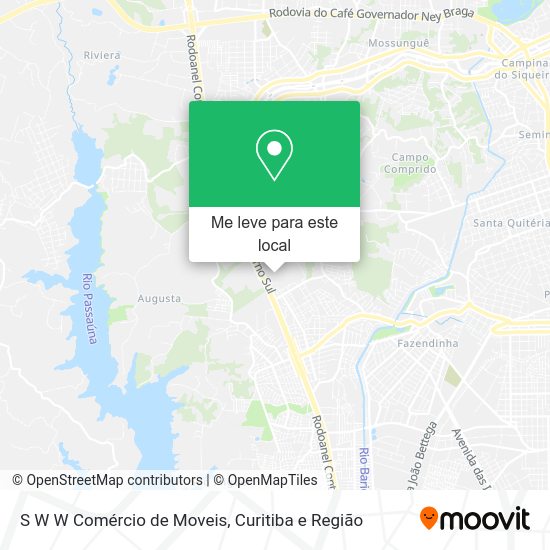 S W W Comércio de Moveis mapa