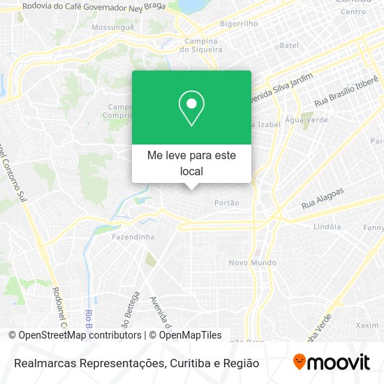 Realmarcas Representações mapa