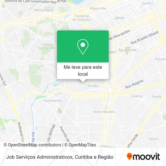 Job Serviços Administrativos mapa