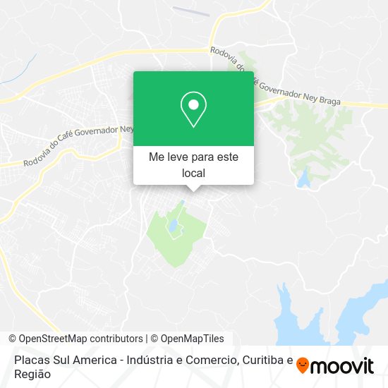Placas Sul America - Indústria e Comercio mapa