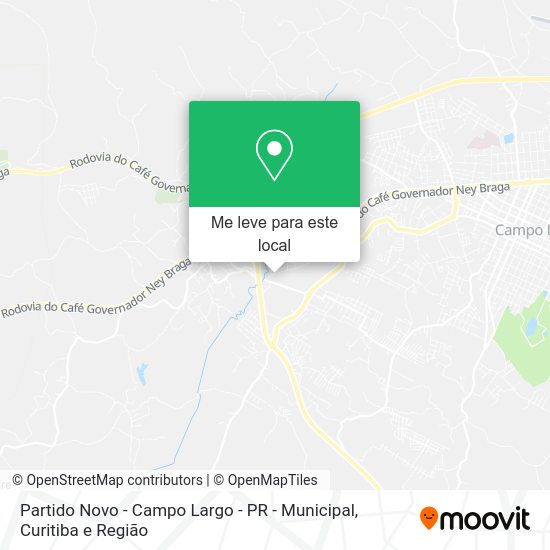 Partido Novo - Campo Largo - PR - Municipal mapa