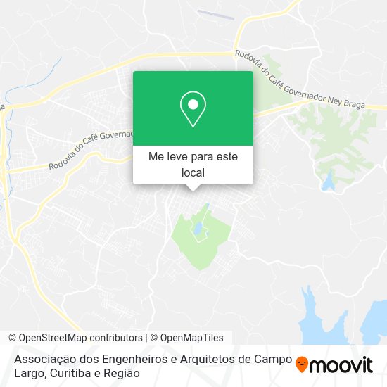 Associação dos Engenheiros e Arquitetos de Campo Largo mapa