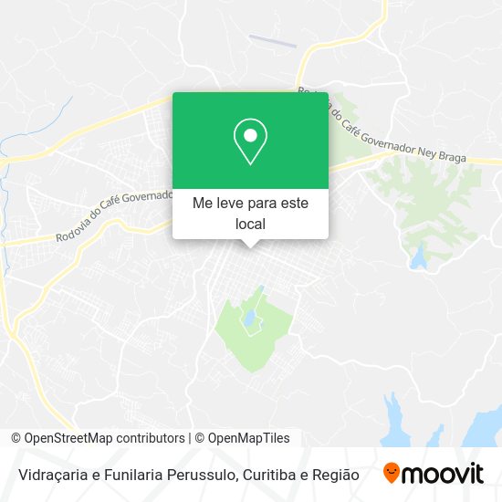 Vidraçaria e Funilaria Perussulo mapa
