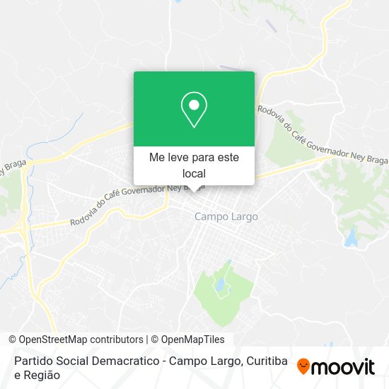 Partido Social Demacratico - Campo Largo mapa