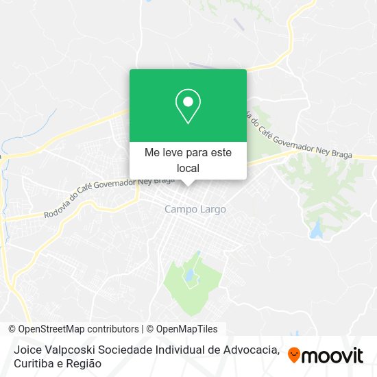 Joice Valpcoski Sociedade Individual de Advocacia mapa