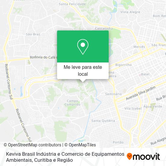 Keviva Brasil Indústria e Comercio de Equipamentos Ambientais mapa