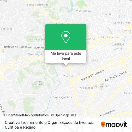 Creative Treinamento e Organizações de Eventos mapa
