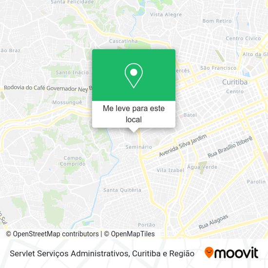 Servlet Serviços Administrativos mapa