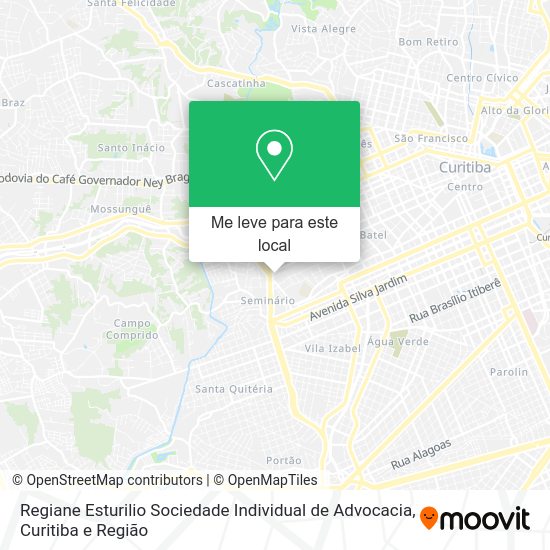 Regiane Esturilio Sociedade Individual de Advocacia mapa