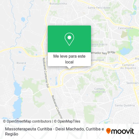 Massoterapeuta Curitiba - Deisi Machado mapa