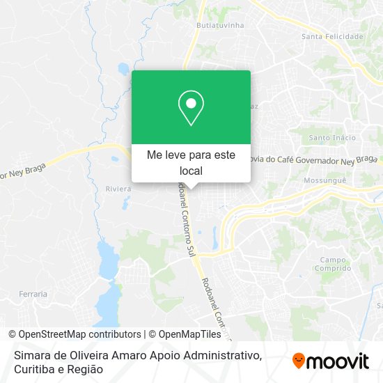 Simara de Oliveira Amaro Apoio Administrativo mapa