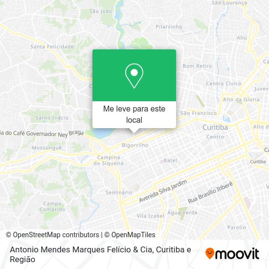 Antonio Mendes Marques Felício & Cia mapa
