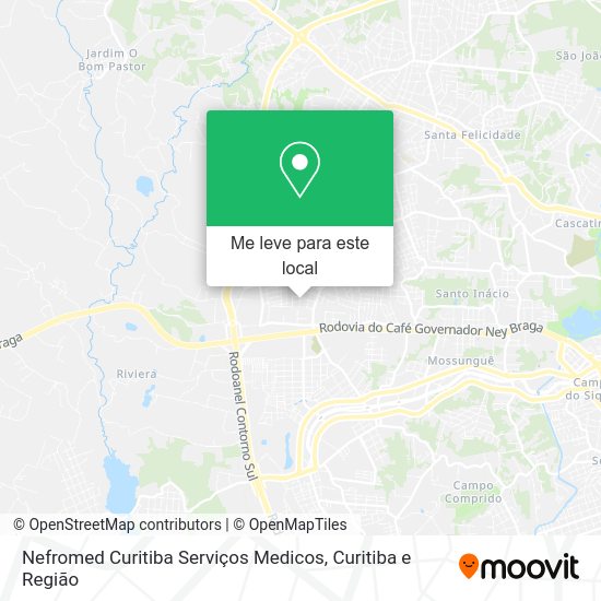 Nefromed Curitiba Serviços Medicos mapa