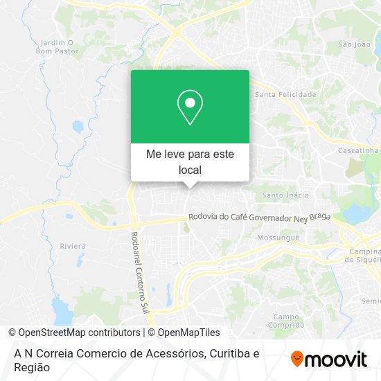 A N Correia Comercio de Acessórios mapa
