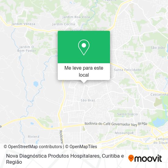 Nova Diagnóstica Produtos Hospitalares mapa