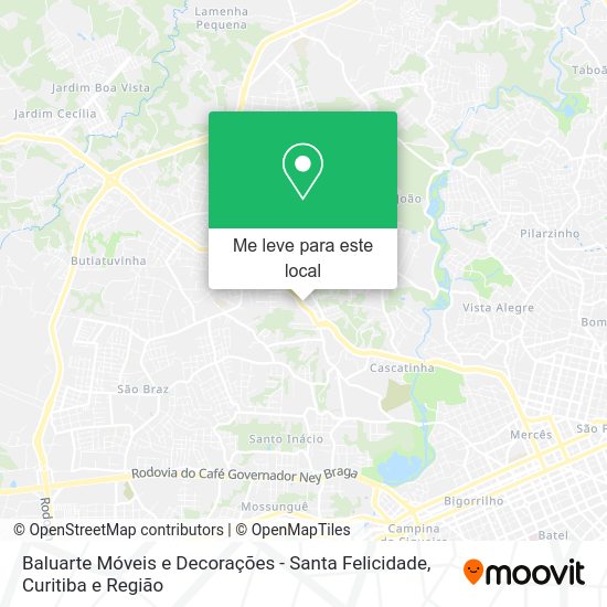 Baluarte Móveis e Decorações - Santa Felicidade mapa