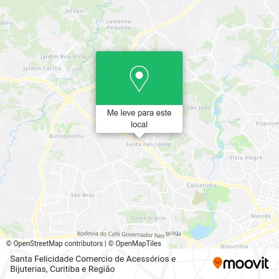 Santa Felicidade Comercio de Acessórios e Bijuterias mapa