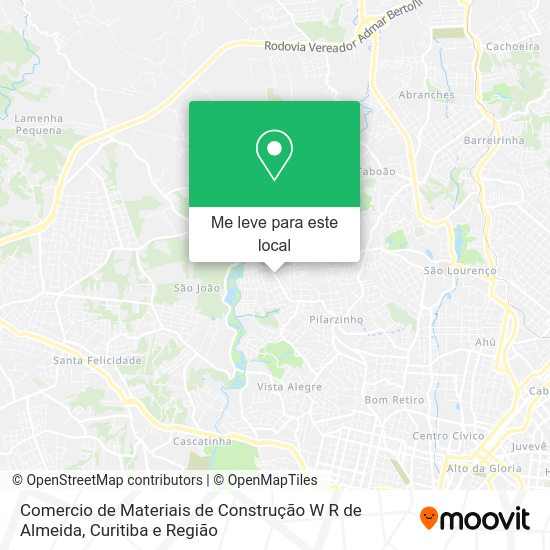 Comercio de Materiais de Construção W R de Almeida mapa