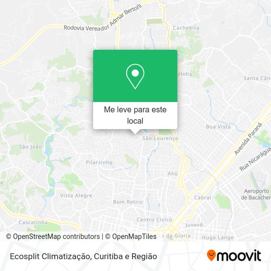 Ecosplit Climatização mapa