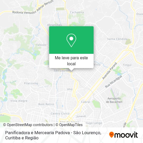 Panificadora e Mercearia Padova - São Lourenço mapa