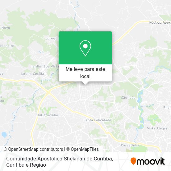 Comunidade Apostólica Shekinah de Curitiba mapa