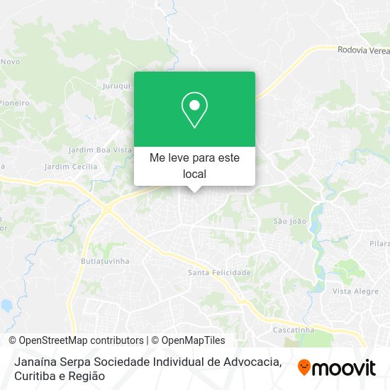 Janaína Serpa Sociedade Individual de Advocacia mapa
