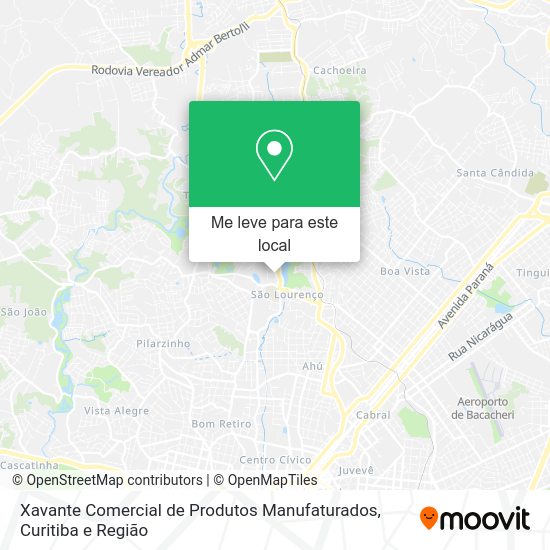 Xavante Comercial de Produtos Manufaturados mapa