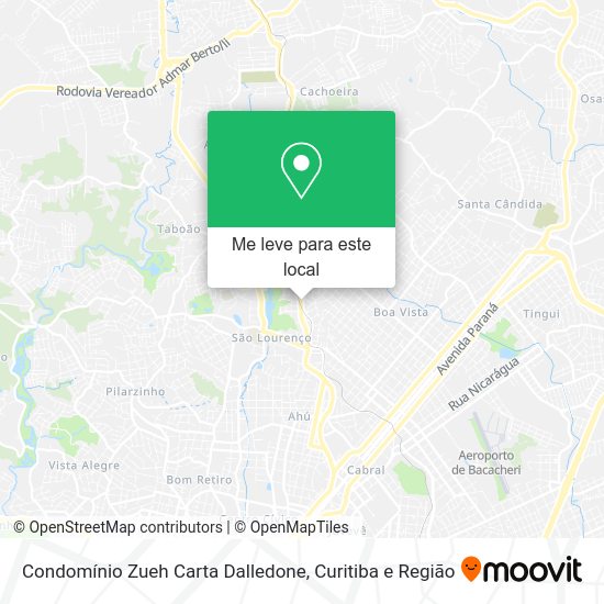 Condomínio Zueh Carta Dalledone mapa