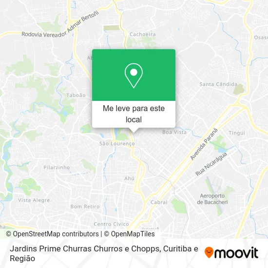 Jardins Prime Churras Churros e Chopps mapa