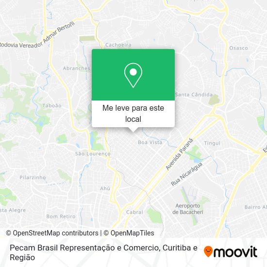 Pecam Brasil Representação e Comercio mapa