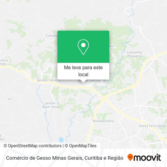 Comércio de Gesso Minas Gerais mapa