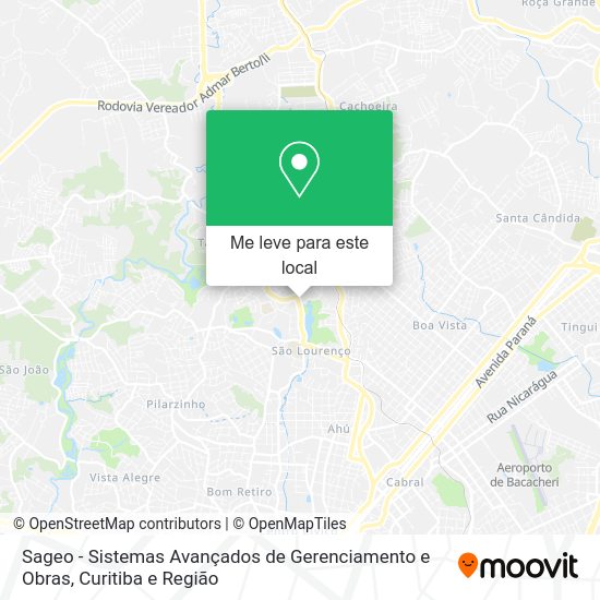 Sageo - Sistemas Avançados de Gerenciamento e Obras mapa