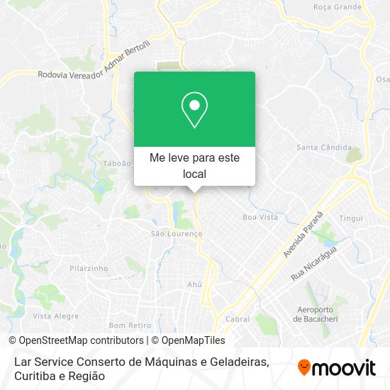 Lar Service Conserto de Máquinas e Geladeiras mapa