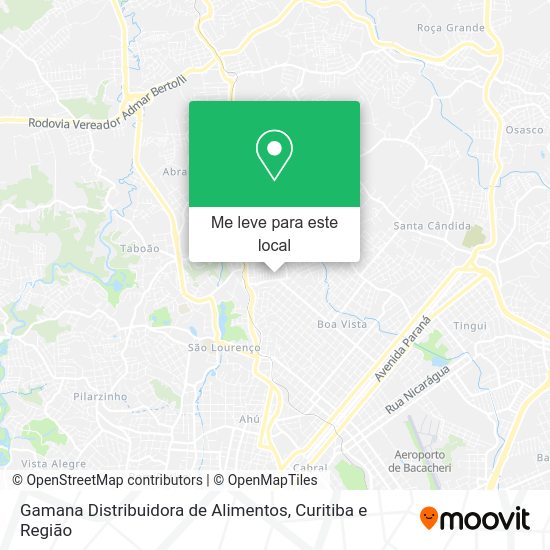 Gamana Distribuidora de Alimentos mapa