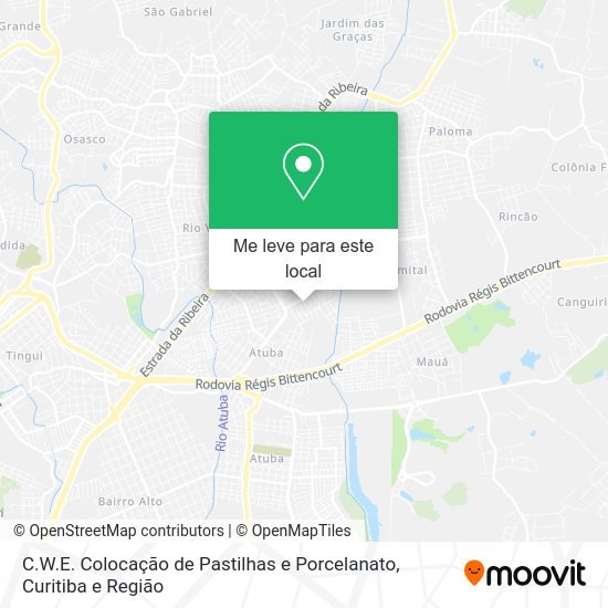 C.W.E. Colocação de Pastilhas e Porcelanato mapa