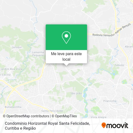Condomínio Horizontal Royal Santa Felicidade mapa