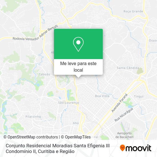 Conjunto Residencial Moradias Santa Efigenia III Condomínio II mapa