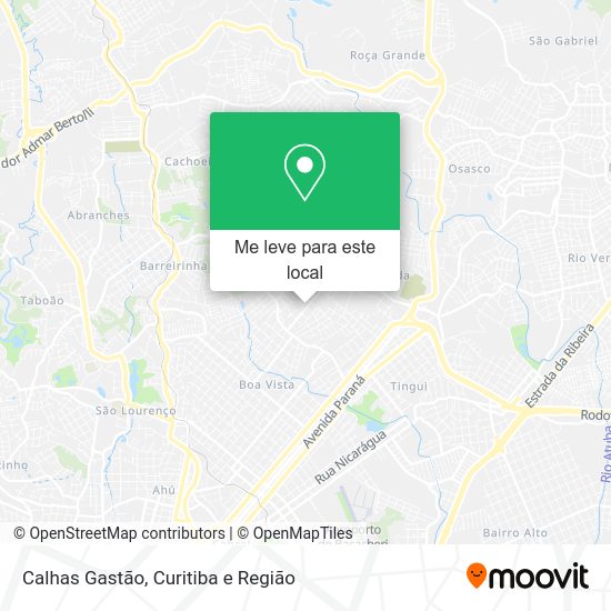 Calhas Gastão mapa